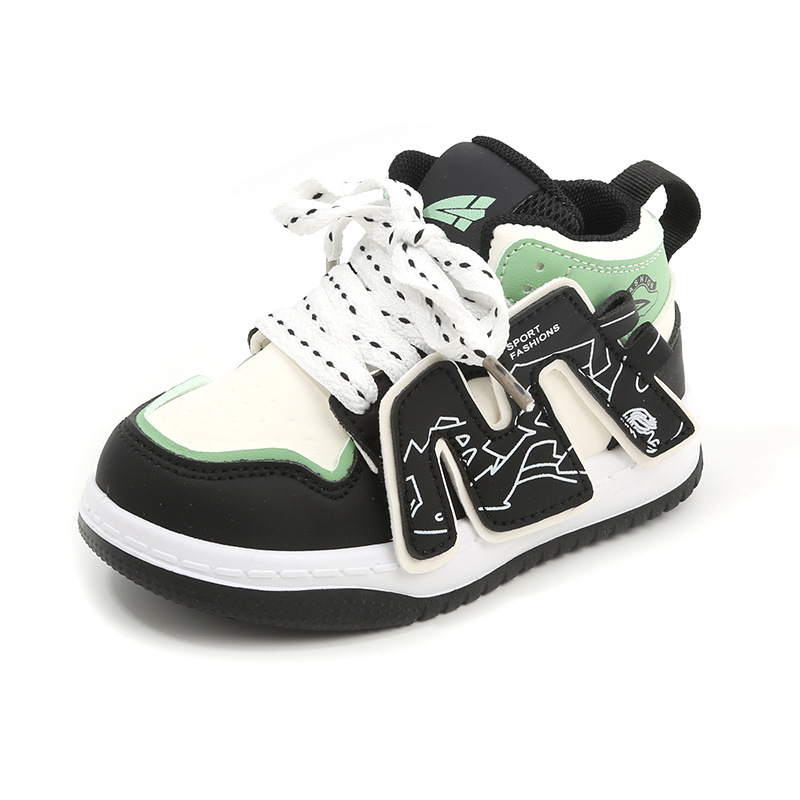 Kindersport 2025 Frühling und Herbst Jungen Casual Board High Top Trendy Mädchen Internet Berühmte Babyschuhe mit weicher Sohle_voghion.com