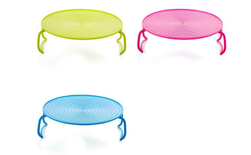 Microwave oven double-layer tray layered steaming rack layered steaming rack tray rack double-layer heat insulation Tray storage pot pad_voghion.com