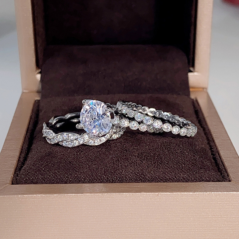 Cao Shipin Sunset Tre anelli Anniversario di matrimonio Set regalo commemorativo di San Valentino_voghion.com