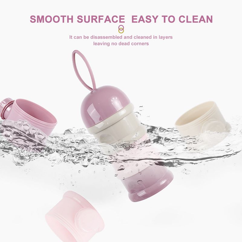 Cutie portabilă pentru lapte praf, stil urs cu 4 straturi, cu deschideri multiple, pentru cereale, desene animate, pentru sugari, cutie de depozitare pentru alimente, recipient pentru gustări pentru copii mici_voghion.com
