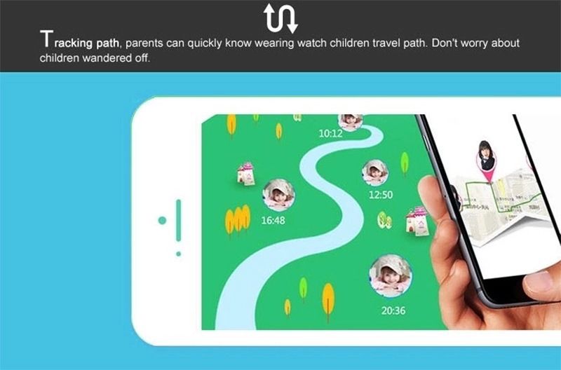 Vattentät smarttelefonklocka för mor och barn med flerspråkig positionering_voghion.com