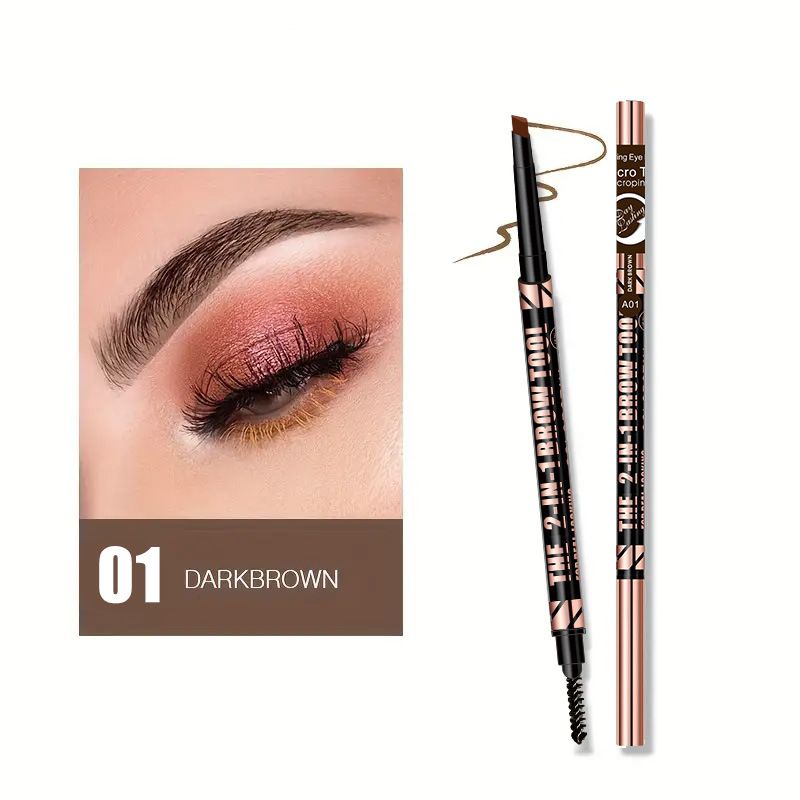 Eyebrow Enhancers QICIY Double Headed Eyebrow Pencil, Waterproof, Thick, Three Dimensional Shaping, Eyebrow Pencil_voghion.com