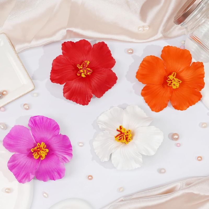 10 cm hibiskusblomst hodepryd hawaiisk blomst hårnål 3,5 tommer plumeria hårnål dame bryllupsblomst hår_voghion.com