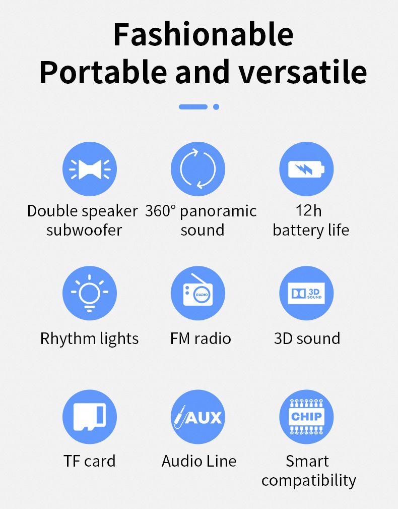 IPX7 waterdichte slimme luidspreker met powerbankfunctie, draagbare Bluetooth-luidspreker voor buiten met een lange batterijduur_voghion.com