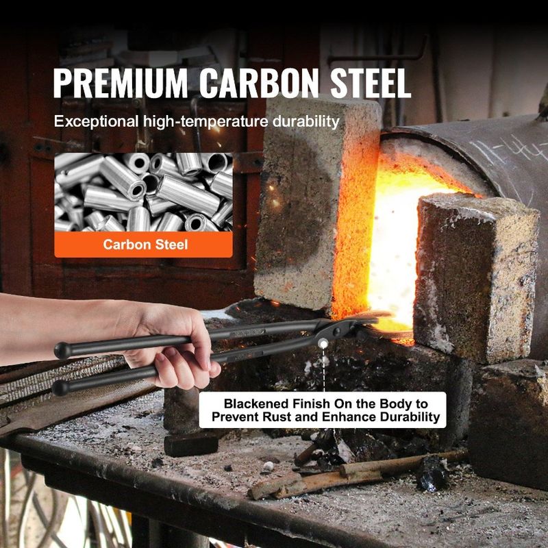 Jaw Steel Tongs 18' Forgings Block Horseshoes Wolf Steel Shapes Tongs With A3 Tongs Carbon Rivets For Curved Forge Blacksmith_voghion.com