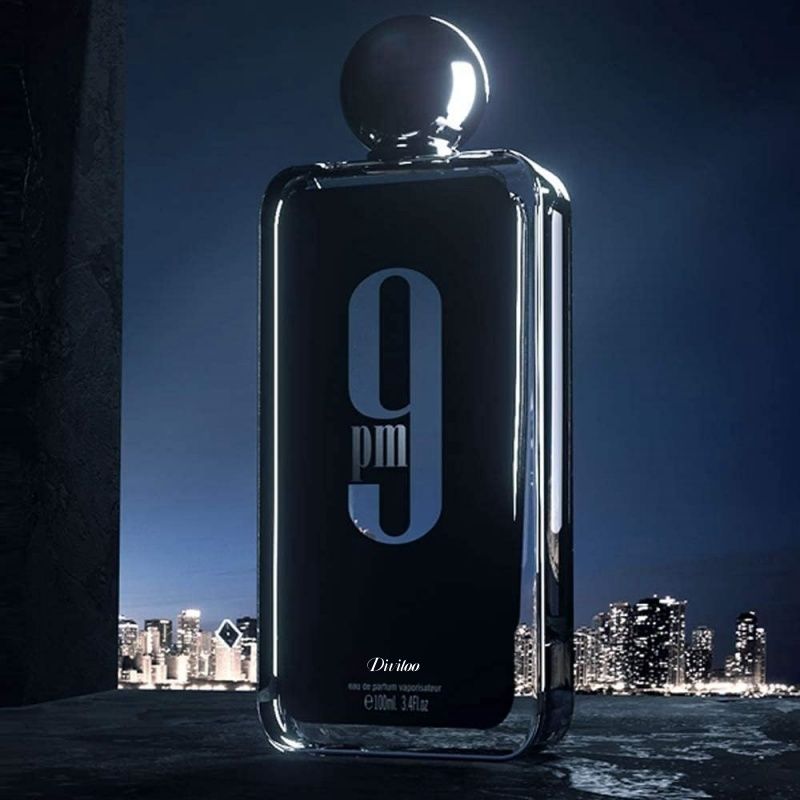 100 ml 3,4 fl oz 9PM herreparfyme, langvarig gourmet orientalske noter Cologne, Eau de Parfum, Feronomas parfyme for menn_voghion.com