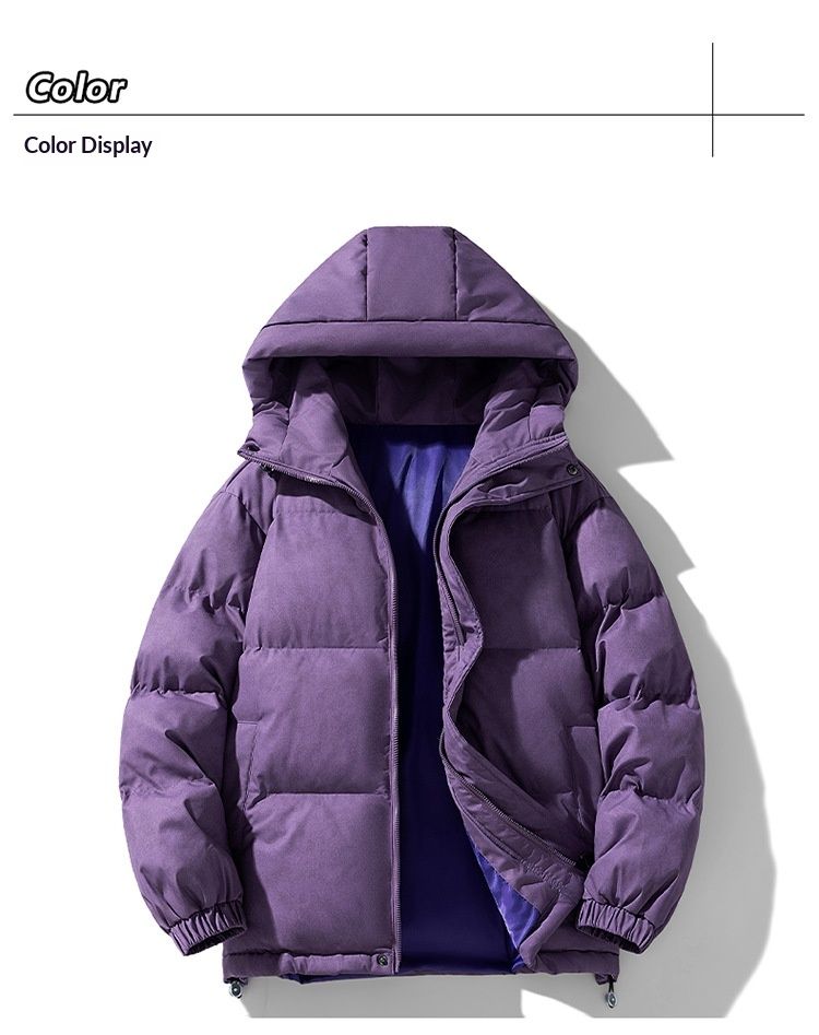 Nordmann 2025 Winter New Unisex Simple Hooded Jacket Warm Cold-Resistant Fashion Versatile Cotton Coat_voghion.com