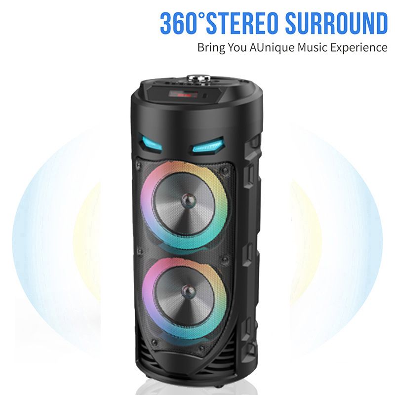 Ozon Dual 4-inčni RGB lampion Bluetooth audio prijenosni dvostruki zvučnici karaoke vanjski audio_voghion.com