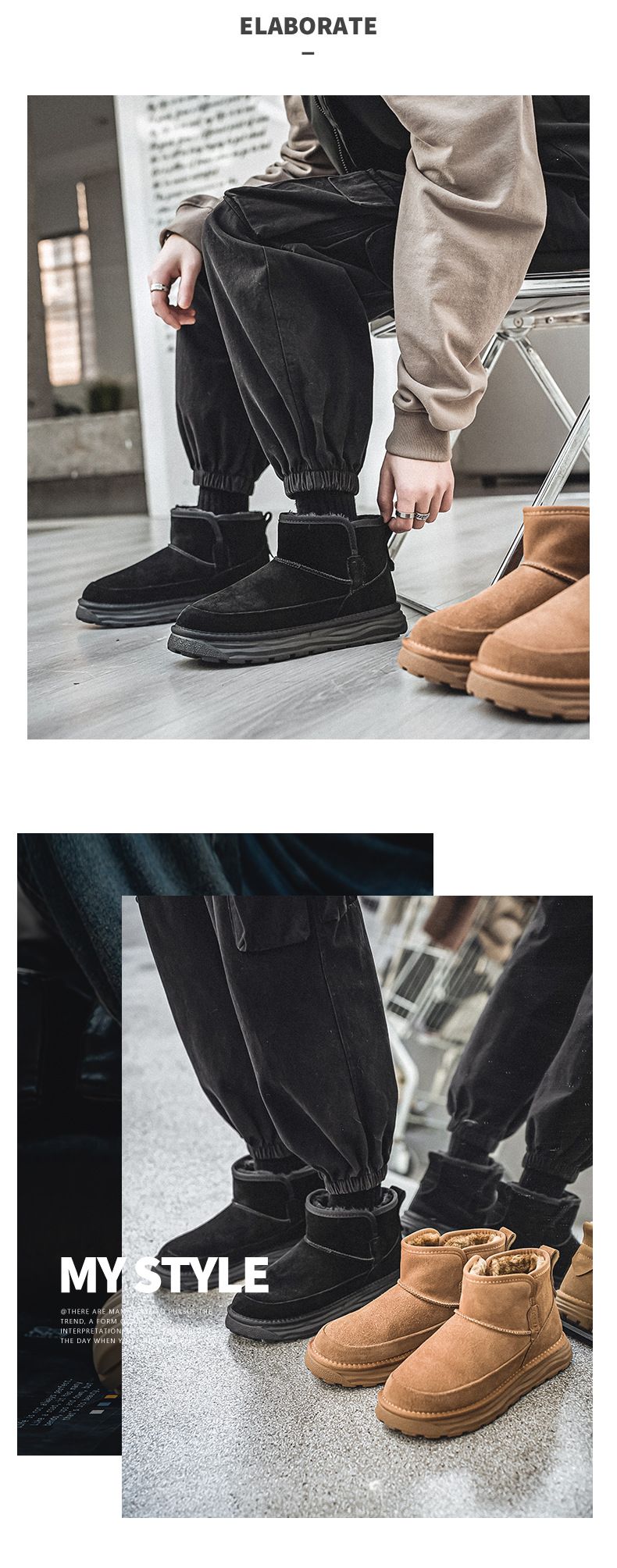 3273 sněhule s tlustou podrážkou, zvětšující plyš a bavlna, severovýchodní outdoorové martinské boty, pánské zahraniční obchod, exportní bavlněné boty_voghion.com