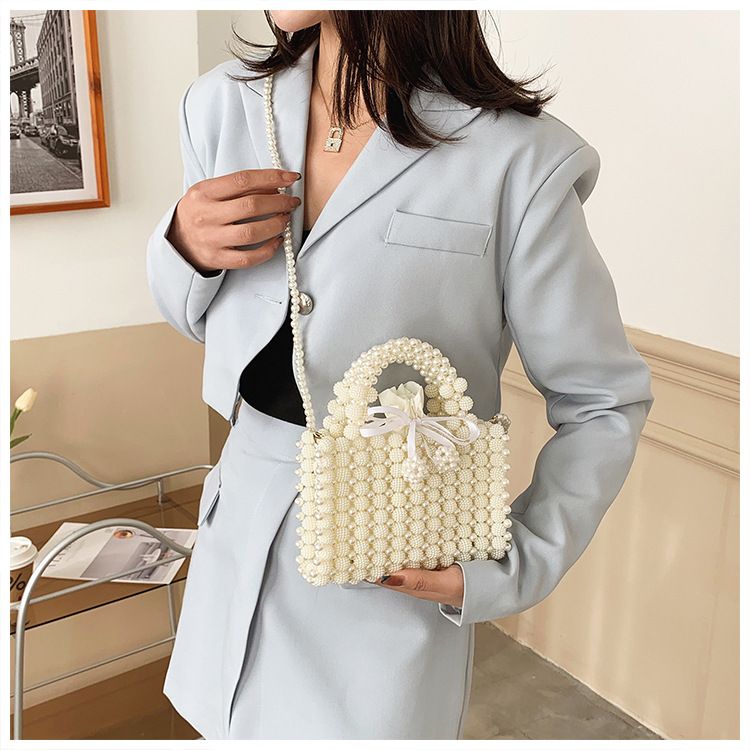 Little Fairy Bag New 2024 European And American Fashion Beaded Weaving Handbag Ladies' Crossbody Bag Shoulder Bag_voghion.com
