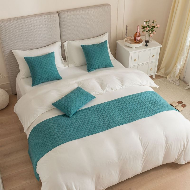 Semplice modello olandese in velluto ultrasonico a rombi per hotel, hotel, casa, letto, asciugamano, bandiera_voghion.com