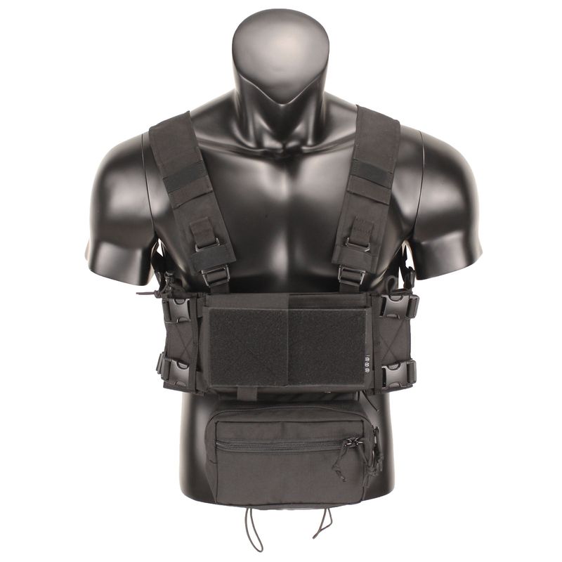 Tactical Chest Rig – Modular MK4-Style Molle-Compatible Chest Pack For Airsoft, Hunting & Outdoor Adventures (BK/CB/MC/RG/JGSDF Durable 1000D Nylon)_voghion.com