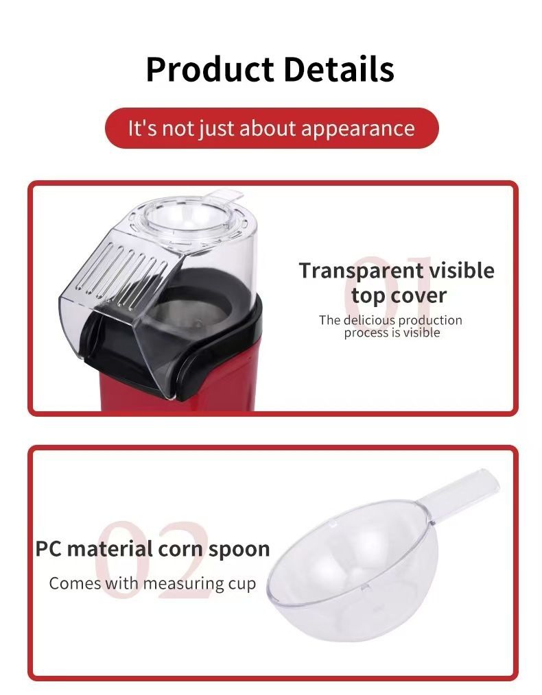 Kids Popcorn Maker Machine, Fun DIY Snack Maker For Family Movie Nights, Safe And Easy-to-Use Home Electric Corn Popper_voghion.com