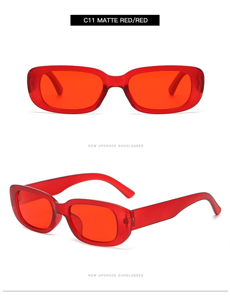 Nouveautés 4 pièces/ensemble monture rectangulaire pour femmes hommes couleur bonbon lunettes de soleil mode y2k lunettes d'extérieur vintage uv400_voghion.com