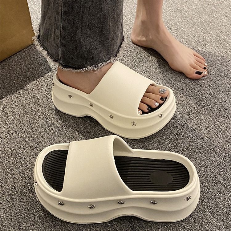 Sandálias femininas para o verão, com solado macio e biqueira, para praia, salto alto, nicho na internet_voghion.com