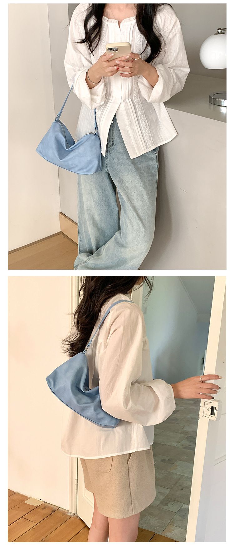 fashion 2025 New Soft Leather Women's Handheld High-end Hundred Small Square Scarf Shoulder Bag_voghion.com