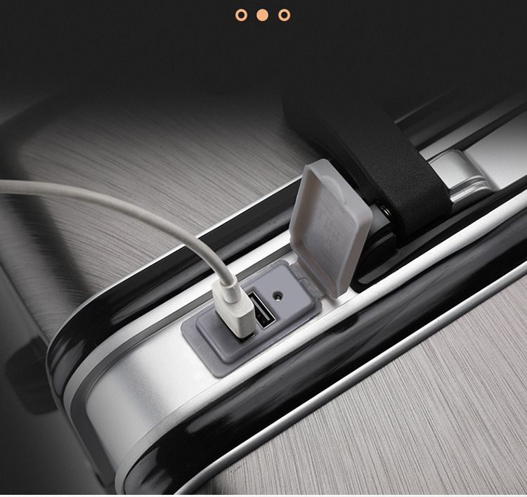 Aluminum-framed Luggage Men's And Women's Suitcases Carousel Wheel Combination Case Large Capacity Boarding Case For Students_voghion.com