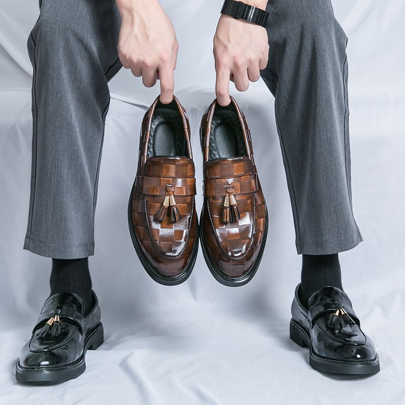 Quastenanhänger Leder Business Abendgarderobe 46 Freizeit-Loafer Weiche Sohle Herren Hochzeitsbräutigam Schuhe Größe 47_voghion.com