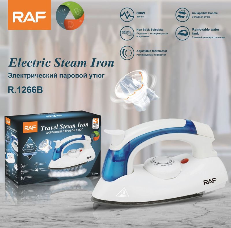 Faltbares Reisebügeleisen, Mini-Handdampfbügelmaschine, tragbar für zu Hause, 1000 W, EU-Stecker_voghion.com