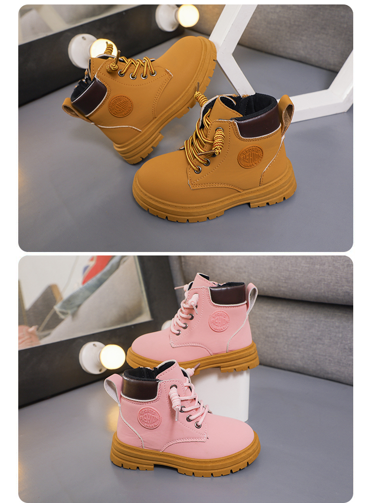 Jongens lente en herfst baby enkele laars nieuwe hoge korte laarzen kinder Martin laarzen meisjes Koreaanse mode casual_voghion.com