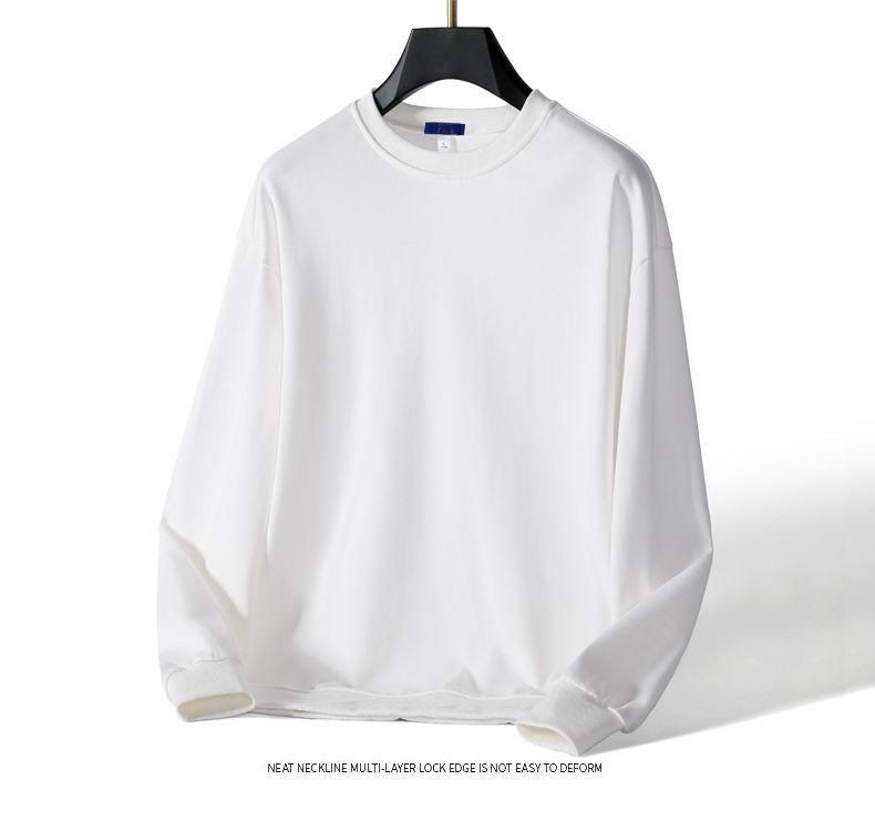 Men's Clothing T Shirt Men's Autumn And Winter Ins Trendy Brand Loose Thickened Casual Bottoming Shirt Young Students Printed Round Neck Sweatshirt_voghion.com