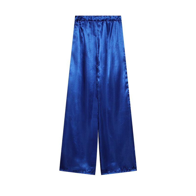 Completo casual alla moda in raso da donna - Elegante abito ampio a maniche lunghe per l'uso quotidiano Abbigliamento da donna_voghion.com