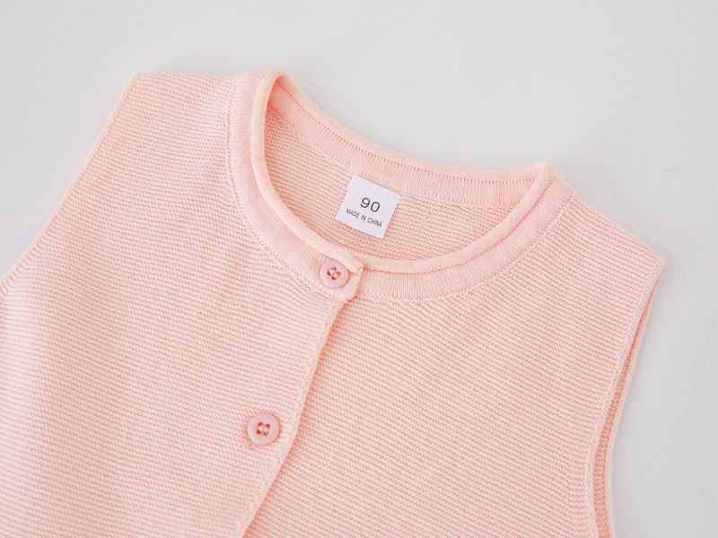 Strickweste mit Kirschstickerei für Mutter und Kind Weiche Strickjacke aus Baumwolle mit Kirschstickerei für Kleinkinder (Rosa, Grün, Beige, Größen 73–140 cm)_voghion.com