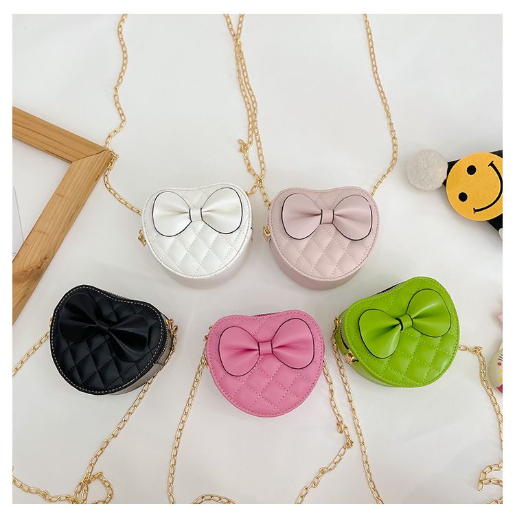 Girls children's hanging women's bow small mini zero wallet, cross bag, diagonal shoulder bag_voghion.com