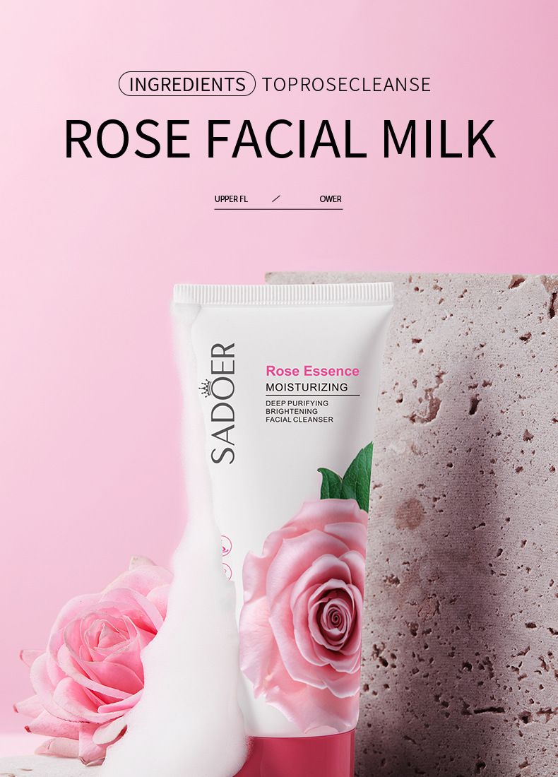 Full English Facial Cleanser SADOER Rose Milk 100g Deep Cleansing Live Broadcast_voghion.com