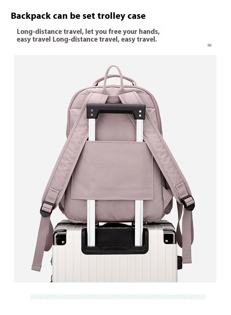 Backpack for Men and Women with Large Capacity Anti Splash Nylon Backpack for Travel Leisure and Fashion Can Be Fitted with A Suitcase Backpack_voghion.com