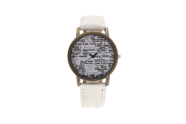 Bronzenes digitales Zifferblatt, Jeansgürtel, farbige Uhr, Herrenuhr_voghion.com