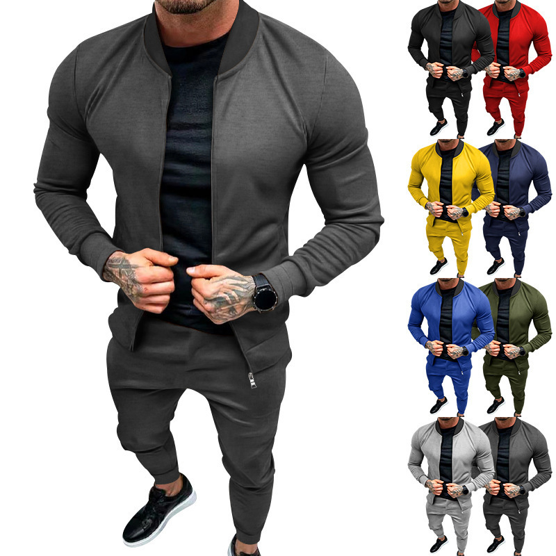 2023 neue Kontrast Jacke Frühling und Herbst Reversible Stehkragen Hübsches Große Größe männer Set_voghion.com