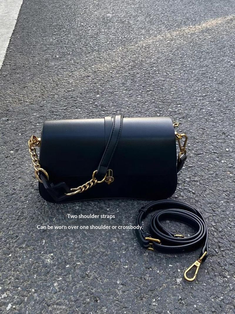 Satin 2024 Spring Summer New Korean Street Fashion Pillow Polyester Lock Women's Handbag Shoulder Bag_voghion.com