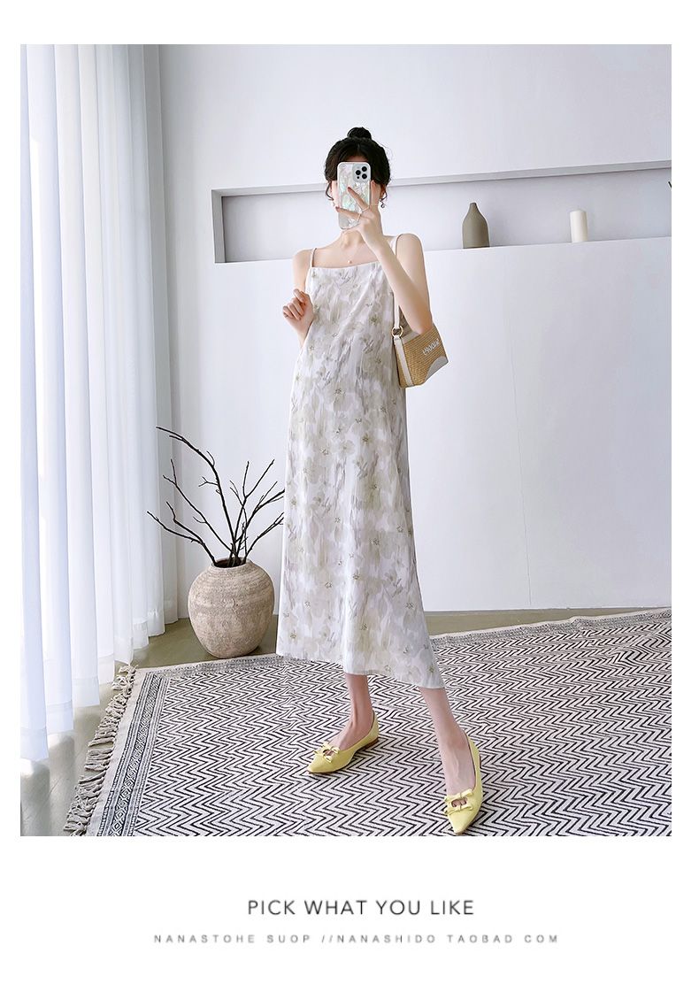 Completo da donna incinta, abito in chiffon con gonna e bretelle, camicia in tencel, abbigliamento con protezione solare, set due pezzi primaverile_voghion.com