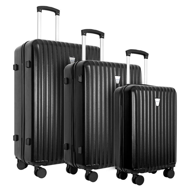 3pcs Luggage Set-Durable Hard Shell Suitcase Set With Double Spinner Wheels, Large Capacity Travel Trolley Case, Perfect For Business & Family Trips, And Ideal_voghion.com
