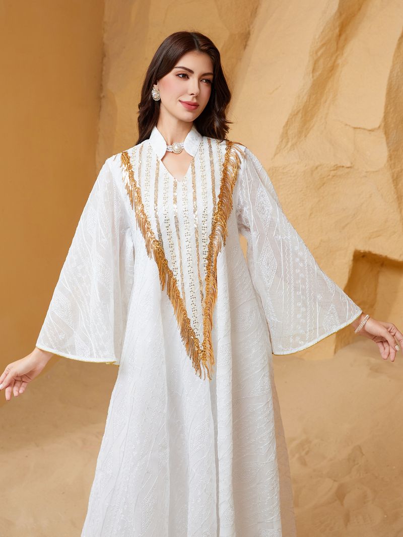 K Fashionable Evening Gown, Long Robe, Mesh, Embroidered Sequins, Elegant_voghion.com