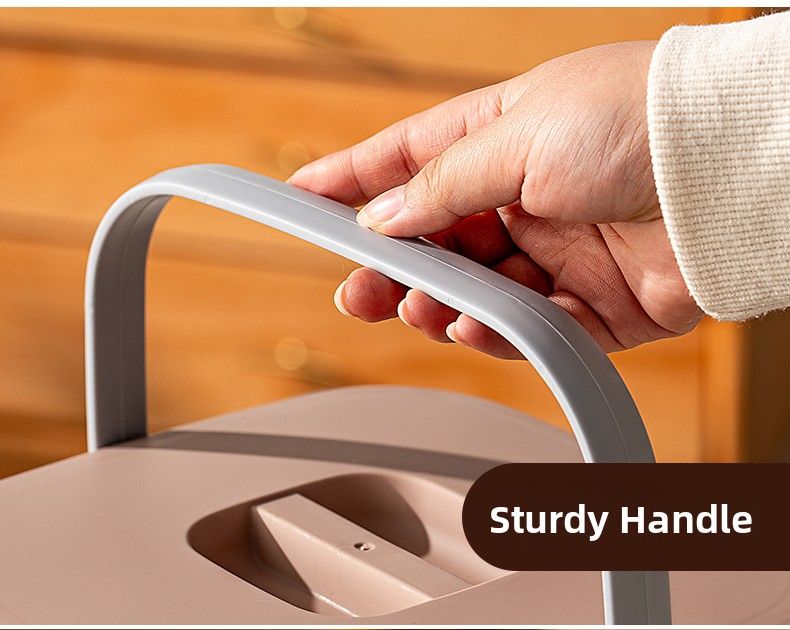 Kitchen Wet Waste Tra Can Handheld Desktop With Lid Home Dry Wet Separation Garbage Bin Square Plastic Storage Buet_voghion.com