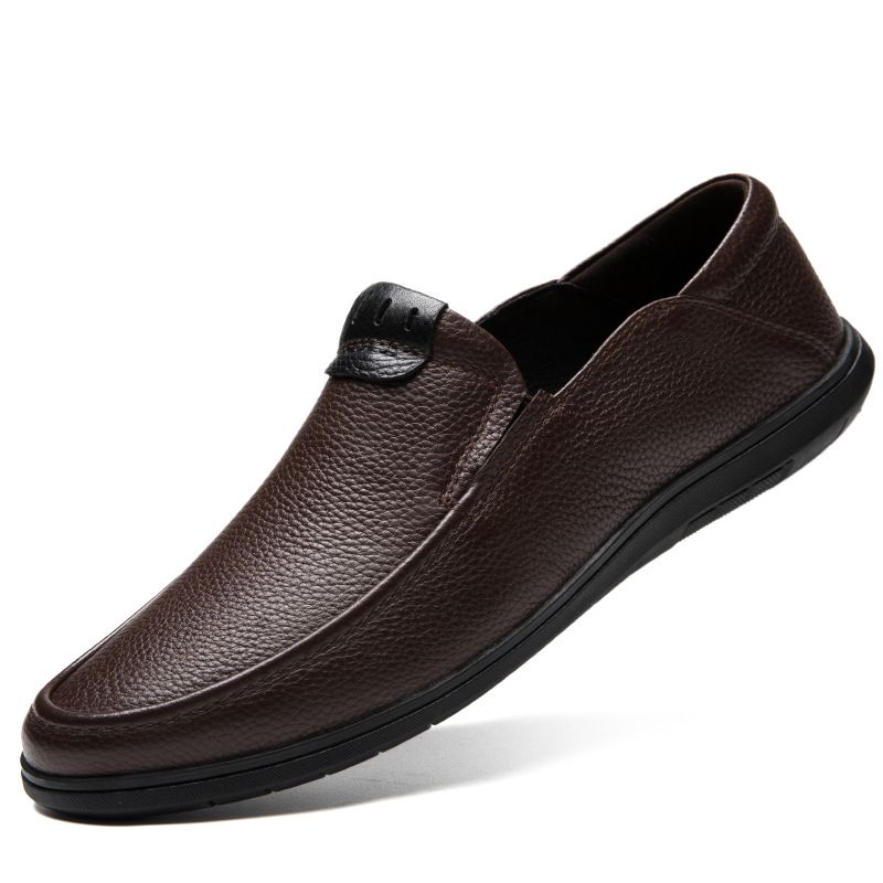 Herren-Freizeitschuhe aus Leder, Freizeitschuhe aus Leder mit Schnürung, Herren-Plateauschuhe aus weichem Leder_voghion.com