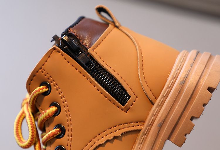 Caviglia in pelle PU per ragazze per ragazzi Bambini Stivali con suola morbida Scarpe da esterno antiscivolo Stivaletti corti per bambini alla moda_voghion.com