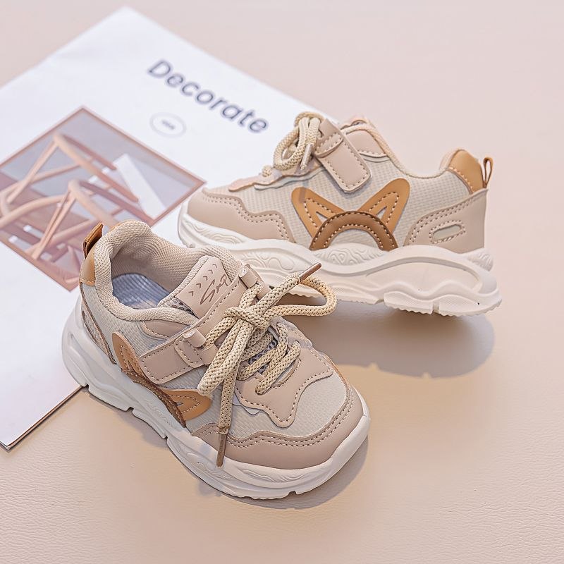 Children's Spring Autumn new student edition leather sports shoes suitable for small and medium-sized children_voghion.com