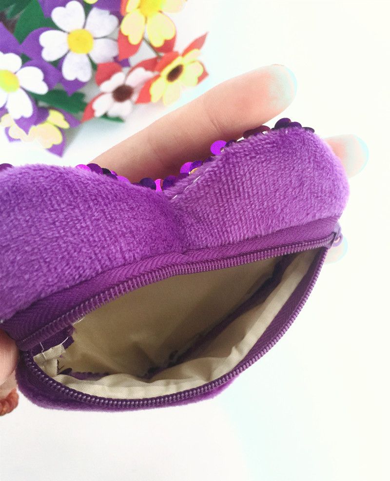 Portamonete a forma di cuore con glitter cangianti: mini portafoglio alla moda e giocoso per ragazze e donne (multiuso, leggero ed elegante)_voghion.com