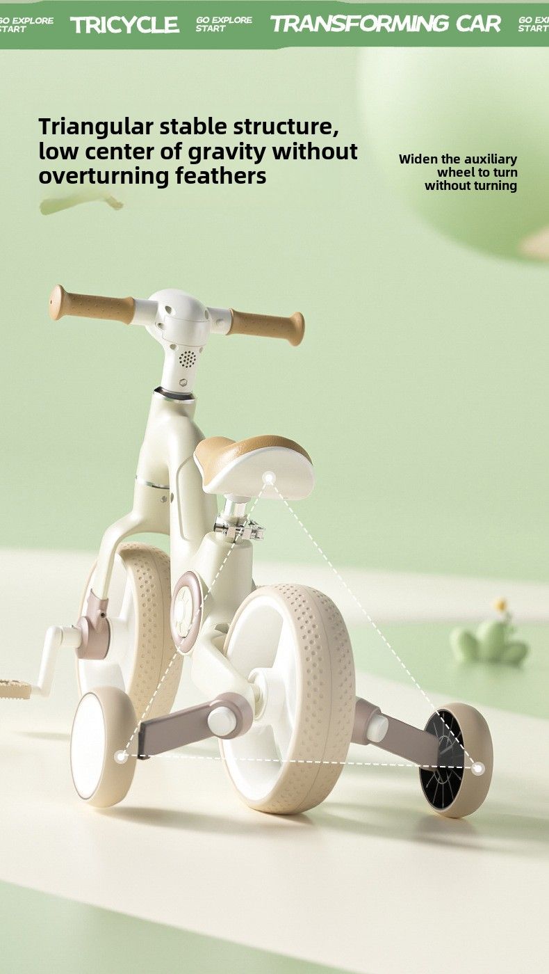 Kinderen Multifunctionele Balans Auto Driewieler Muziek Licht Anti-kantelfunctie 2-6 Jaar Oude Jongen En Meisje Baby Speelgoed Auto_voghion.com