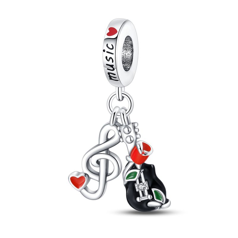 Gioielli da donna in argento 925 placcato in rame, con nota musicale, scatola per medicinali, perline per denti, ciondolo, accessori fai da te, bracciale_voghion.com