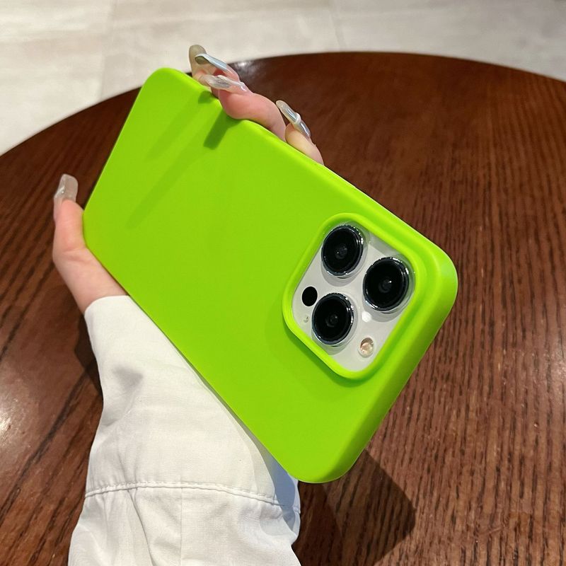 Suitable for Aple 16PROMAX solid color simple mobile phone case frosted large hole iphone14PRO soft shell protective cover_voghion.com