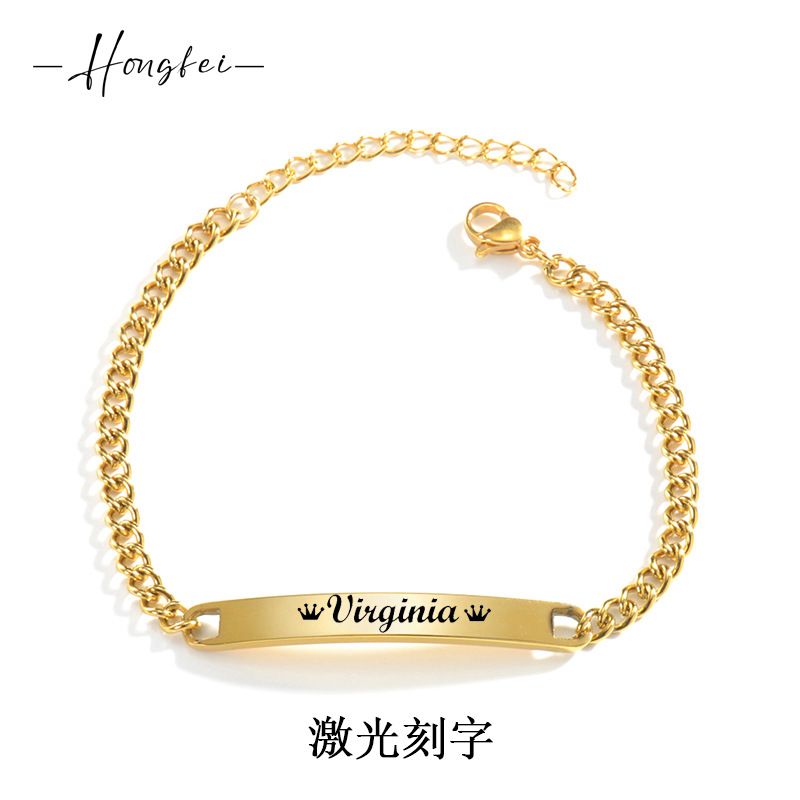 Pulseira de corrente curva de personalidade de estilo simples para mulheres, joias de aço inoxidável de nicho_voghion.com