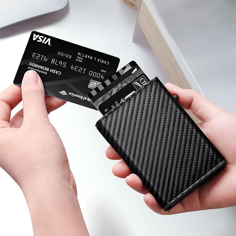 Herentassen Leren Heren RFID Portemonnee Korte Drievoudige Munt Portemonnee Eerste Laag Koeienhuid Portemonnee Meerdere Kaartvakken_voghion.com