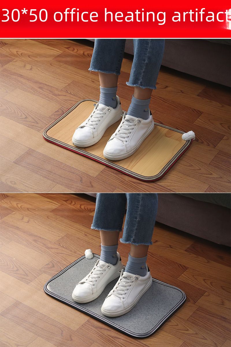 Scaldapiedi Scaldapiedi Tappetino riscaldante plug-in per ufficio Scaldapiedi Tappetino riscaldante elettrico con riscaldamento a freddo in cristallo di carbonio_voghion.com