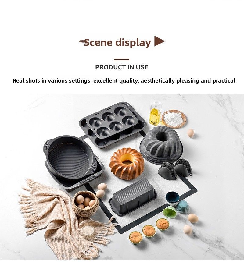 Morandi Color Series Round Set Cake Baking Tart Steamed Egg Baby Food Mold Silicone Muffin Cup_voghion.com