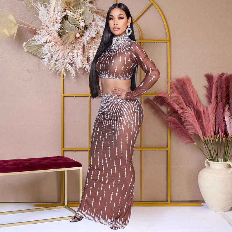 Trägerloses Crop-Top & Weite Hose Set - Elegantes Zweiteiler-Outfit für Damen_voghion.com