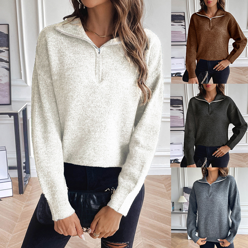 Halloween Pullover Diablo Subculture Skull Loose Long Sleeve Knitwear Female_voghion.com